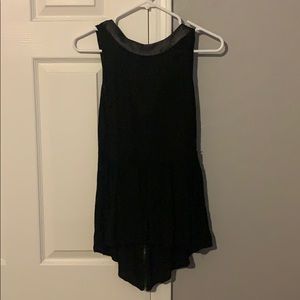 Black peplum tank